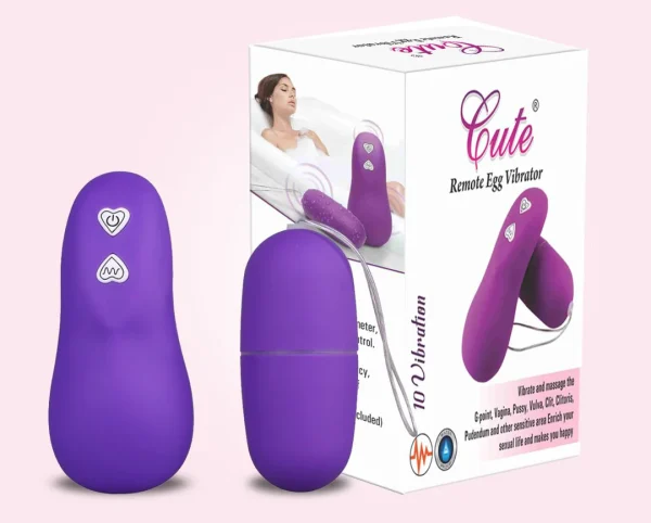 Purple Egg Vibrator – Remote Control Rechargeable Wellness Device