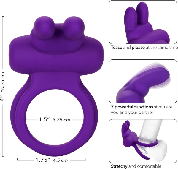 Lock Ring Durable Rabbit Penis Ring Vibrator Cock Cage Cock Ring