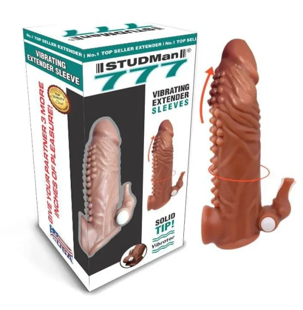 Studman 777 Vibrating Penis Sleeve with Holder – Premium Wellness Device